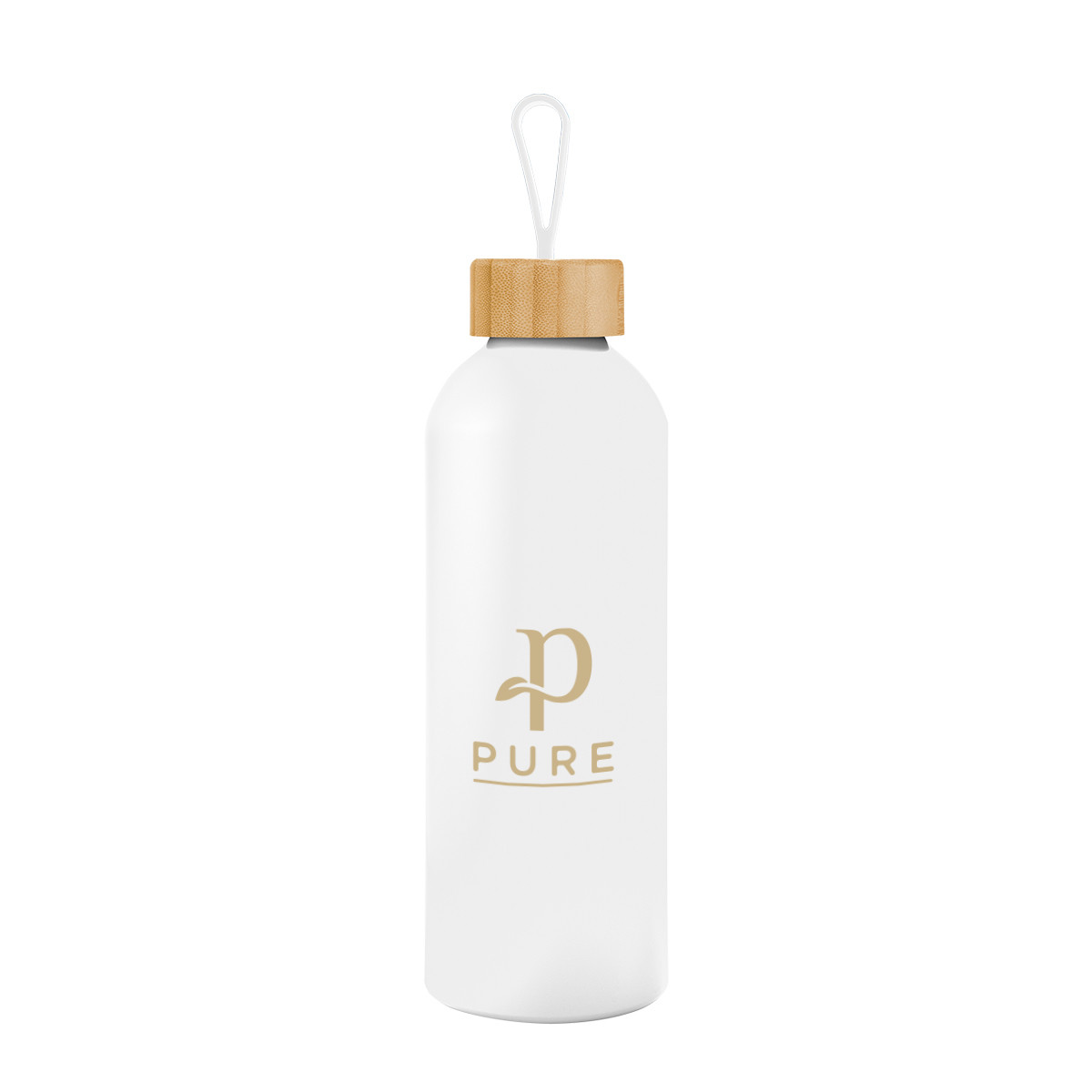 25 Oz. Blaire Recycled Aluminum Bottle With Bamboo Lid And Carry Handle Product Image