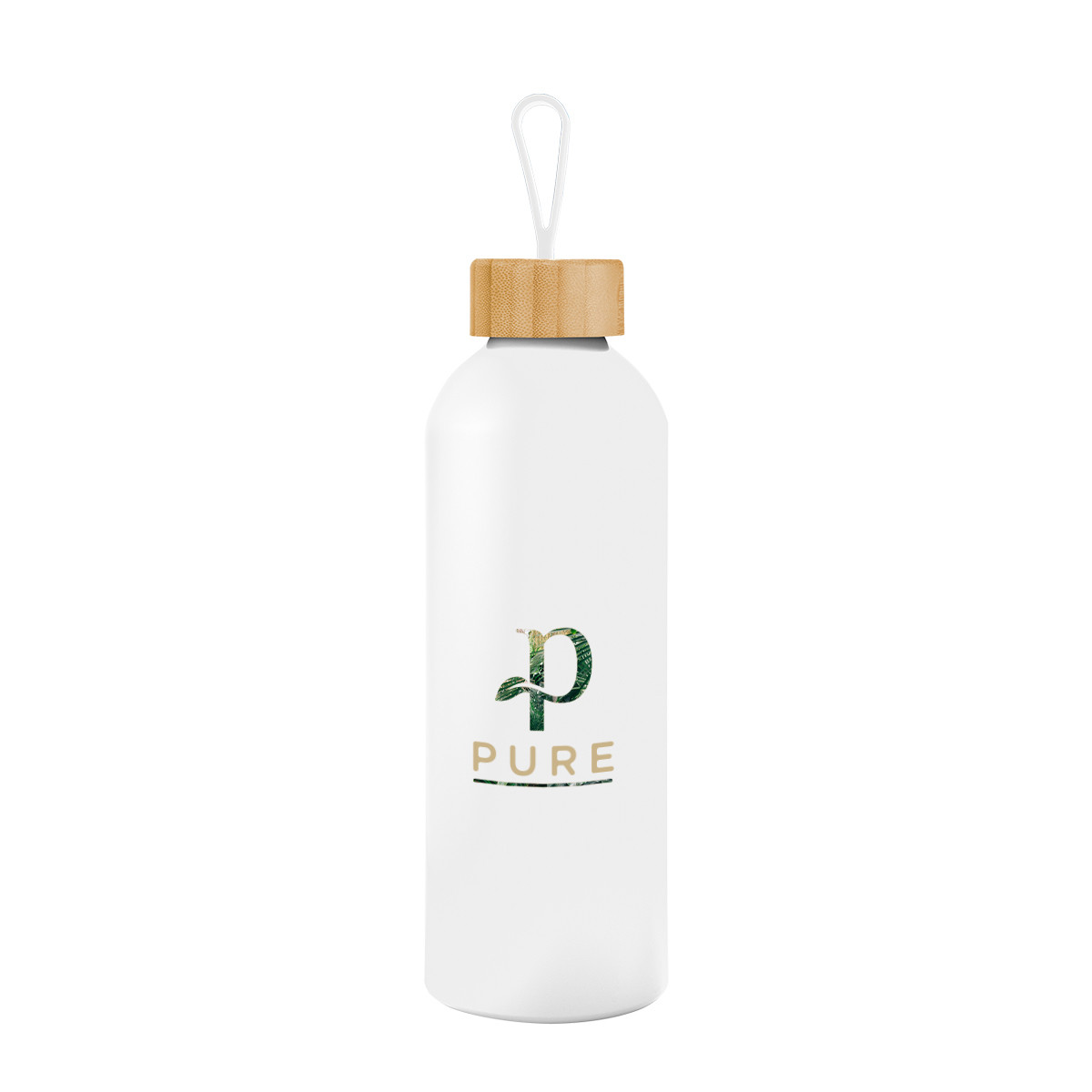 25 Oz. Blaire Recycled Aluminum Bottle With Bamboo Lid And Carry Handle Product Image