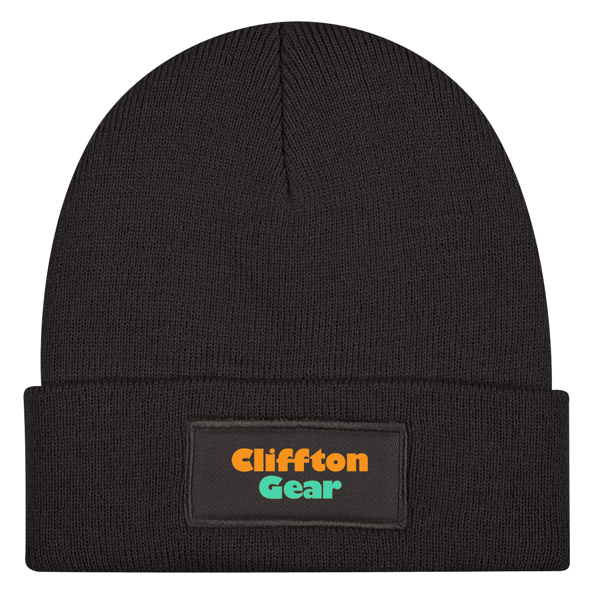 Patch Knit Beanie With Cuff Product Image