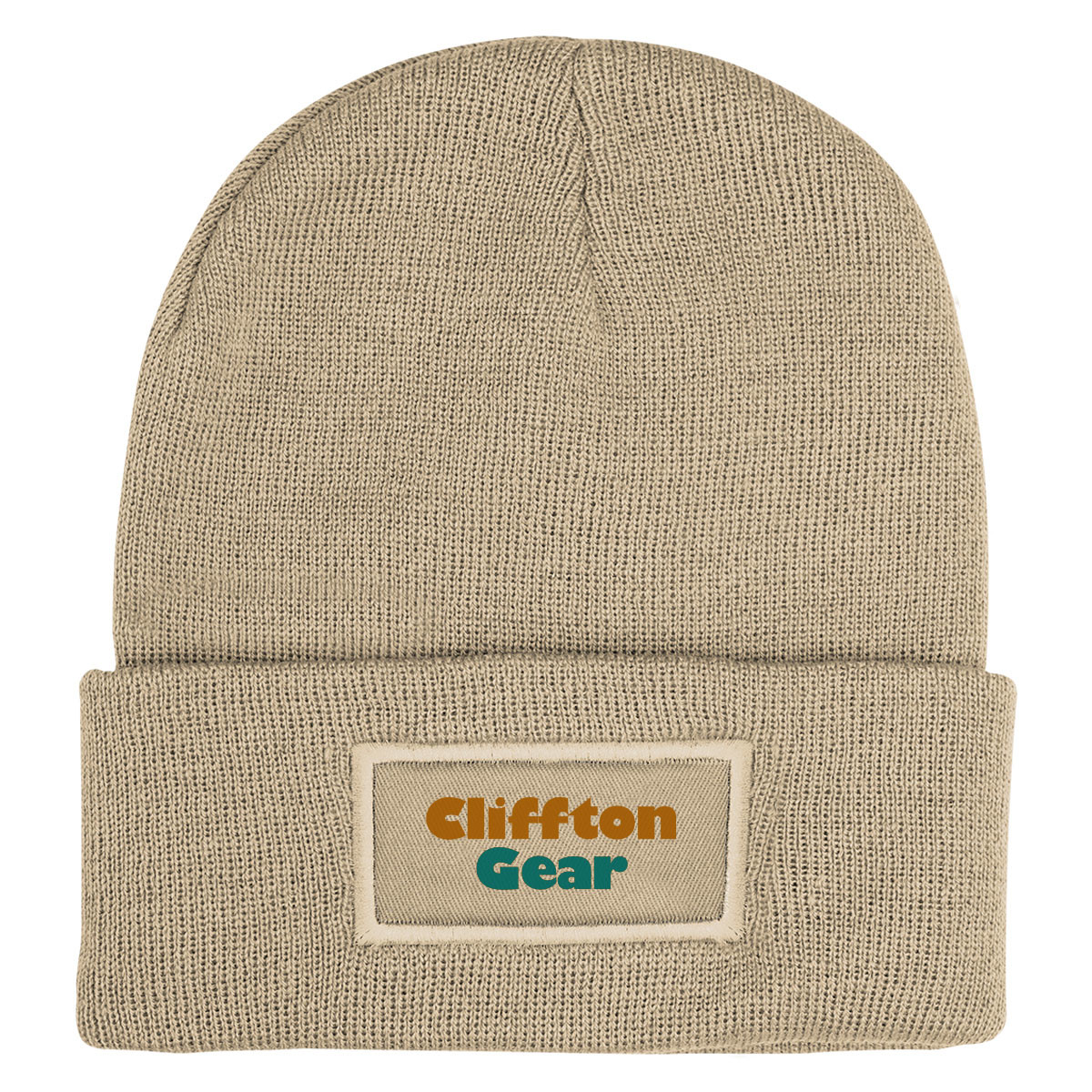 Patch Knit Beanie With Cuff Product Image