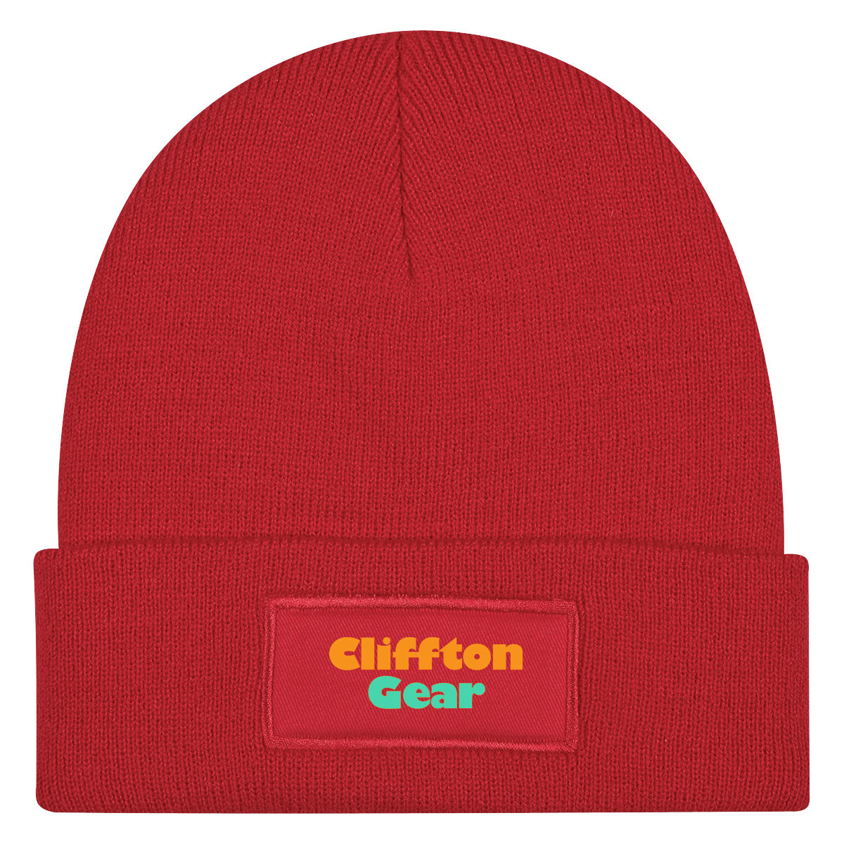Patch Knit Beanie With Cuff Product Image