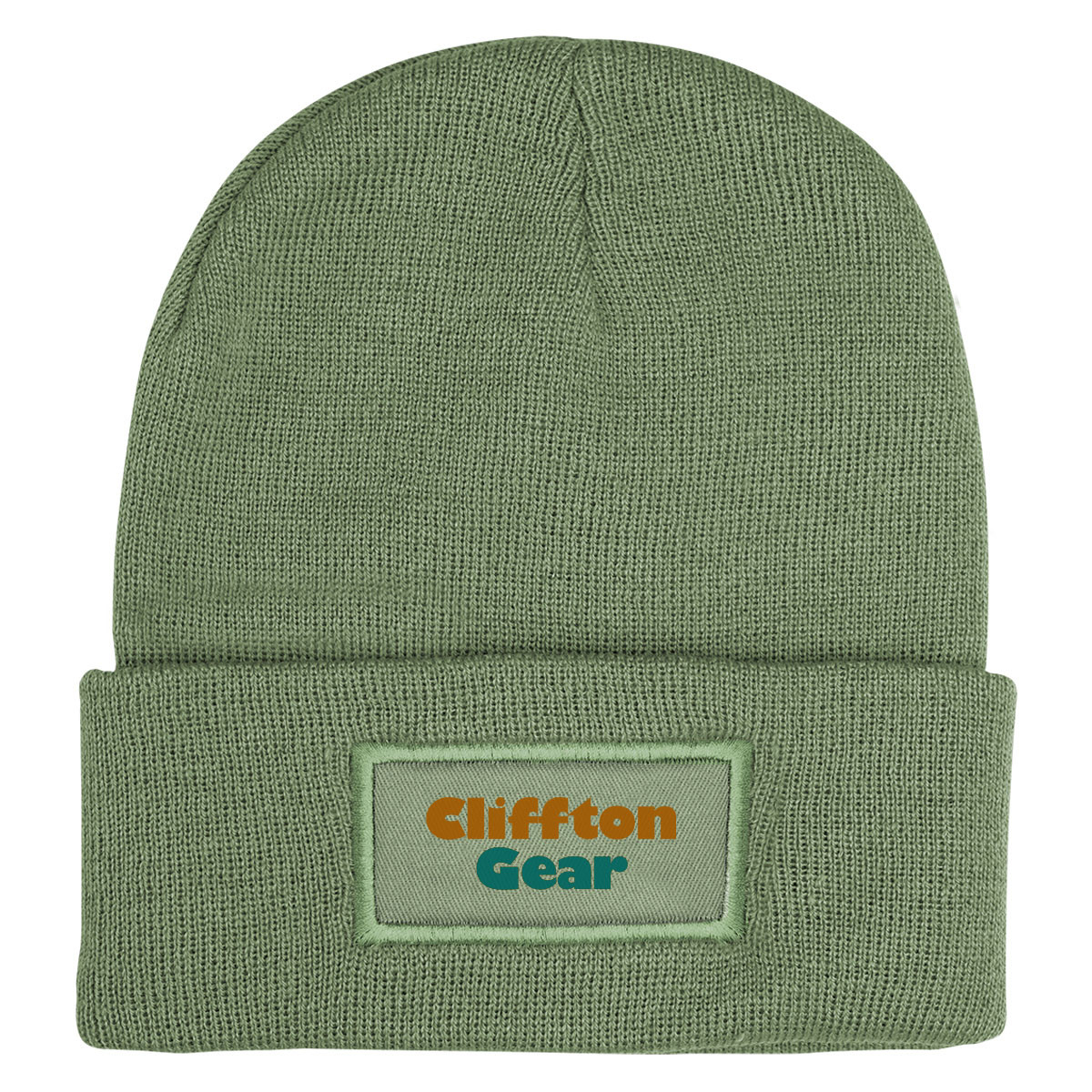 Patch Knit Beanie With Cuff Product Image
