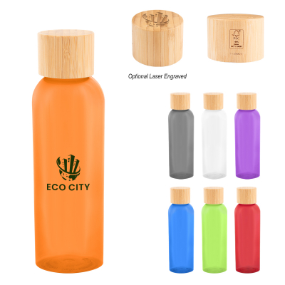 Kelly rPET Bottle With Bamboo Lid - 20 Oz. Product Image