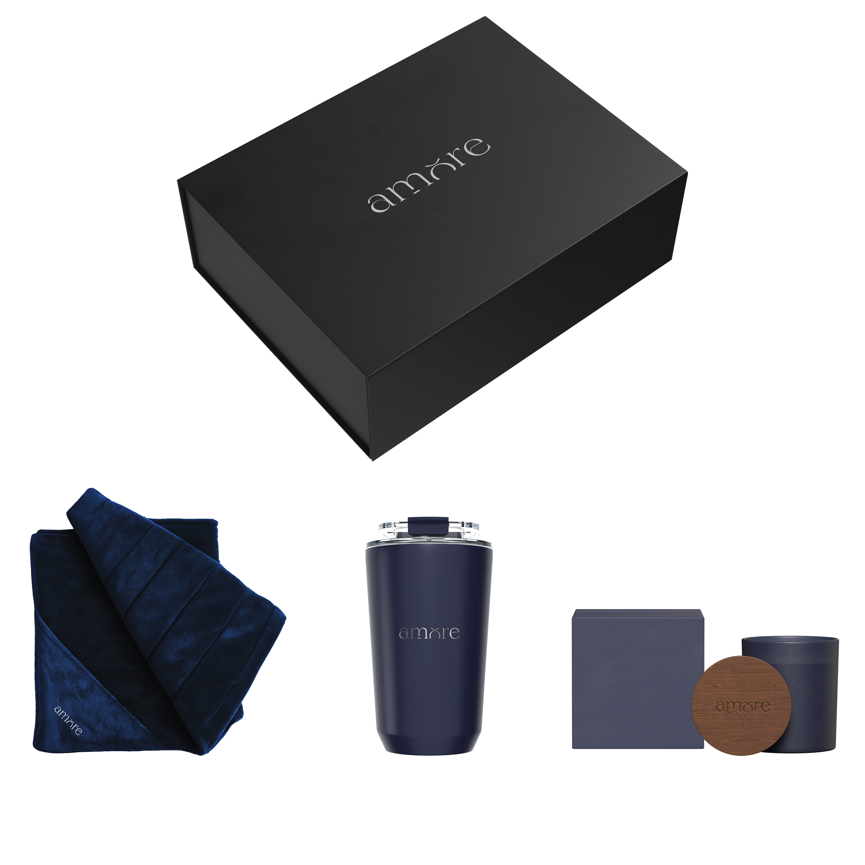 Blanket, Stainless Steel Mug & Candle 3-Piece Gift Set Product Image