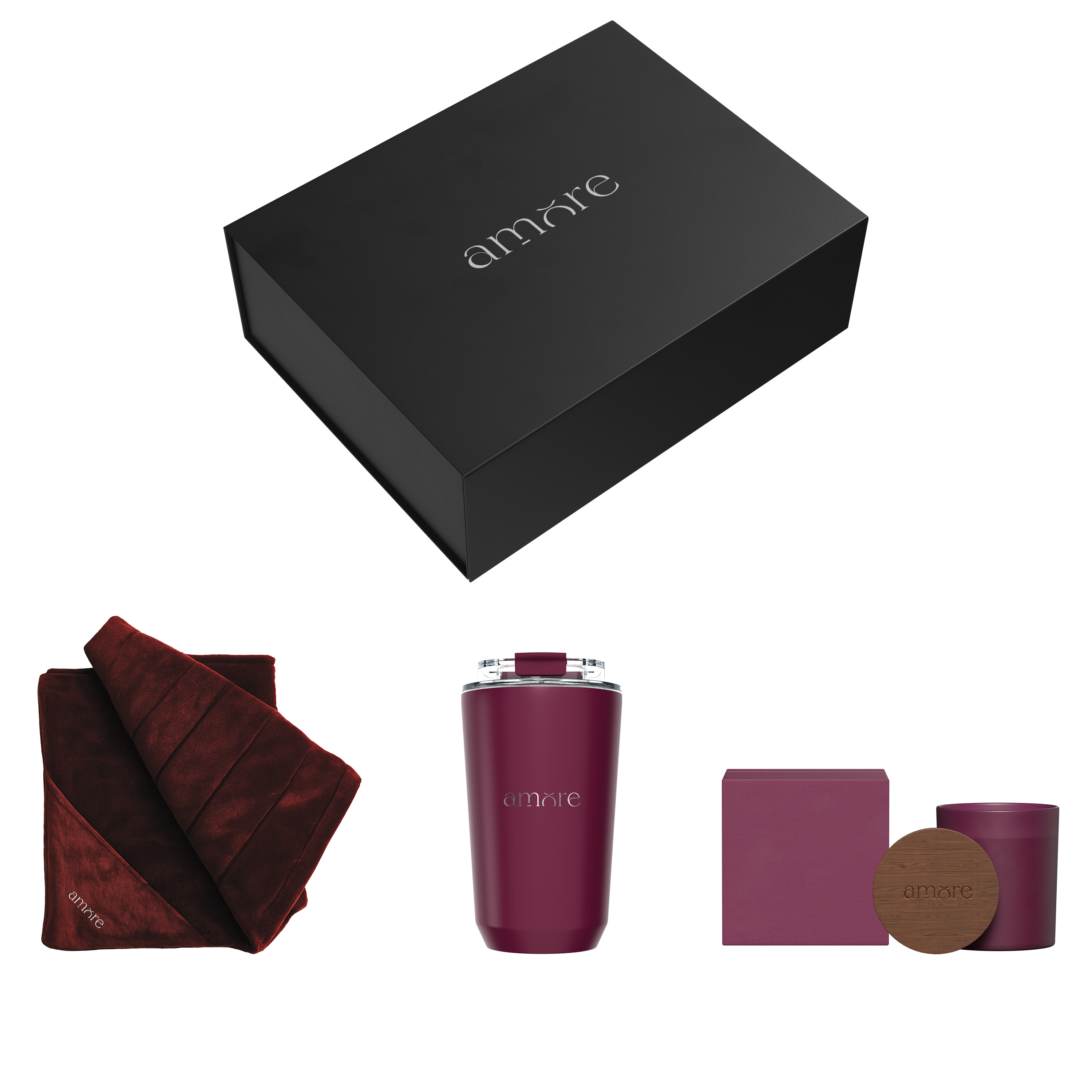 Blanket, Stainless Steel Mug & Candle 3-Piece Gift Set Product Image