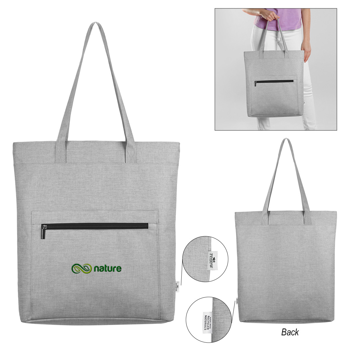 Habitat rPET Heathered Tote Bag Product Image
