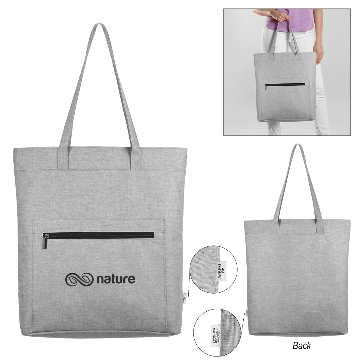 Habitat rPET Heathered Tote Bag Product Image