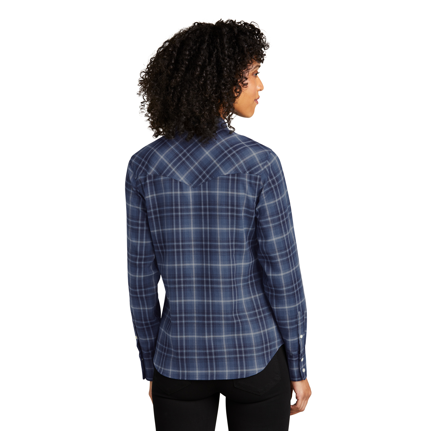 Port Authority Women's Long Sleeve Ombre Plaid Shirt Product Image