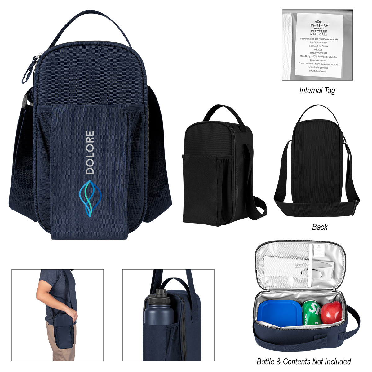 Weston rPET 4 Can Cooler Sling Bag Product Image