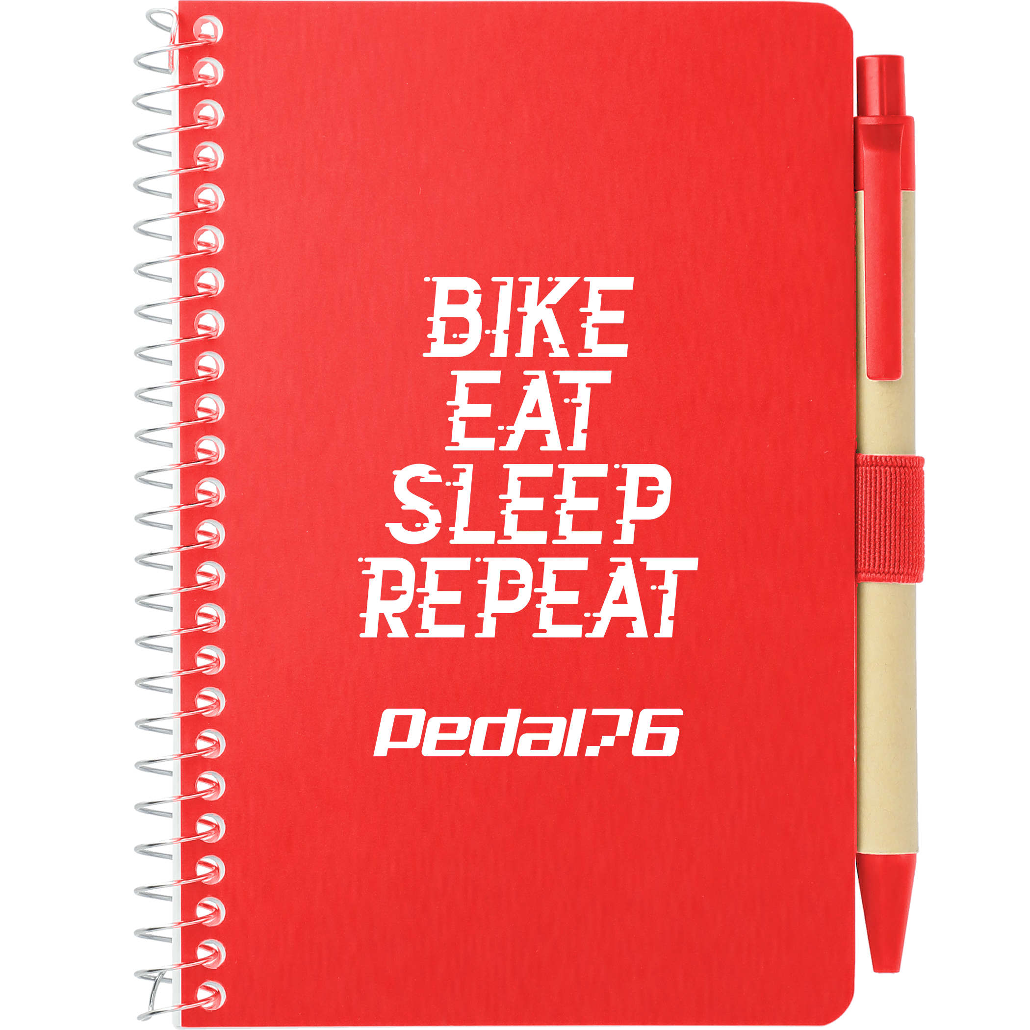 4" x 6" FSC® Mix Pocket Spiral Notebook with Pen Product Image