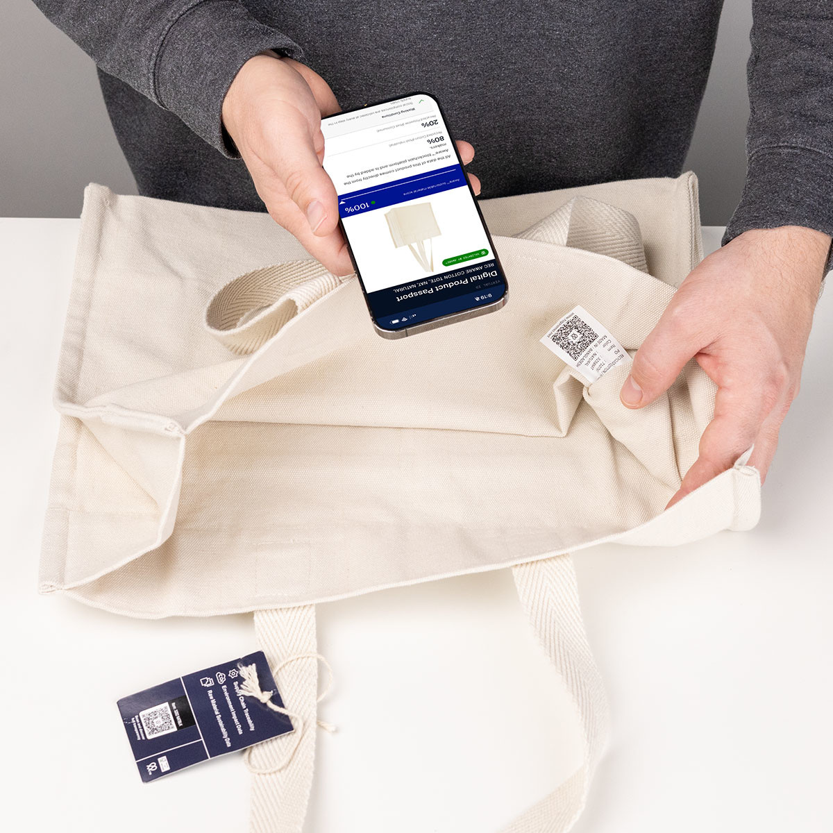 Aware™ 14 Oz. Recycled Cotton North/South Tote Product Image