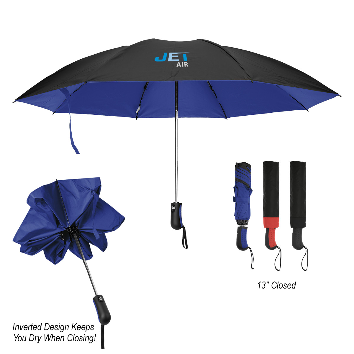46" Arc Two-Tone rPET Inversion Umbrella Product Image