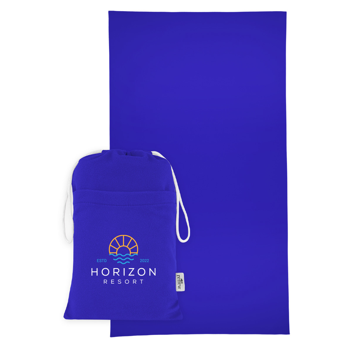 Sand-Free rPET Beach Towel With Pouch Product Image