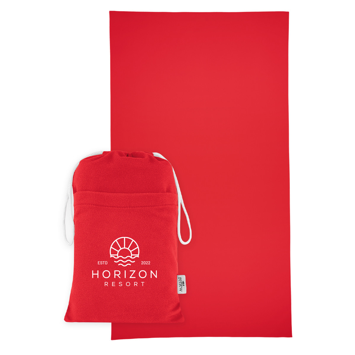 Sand-Free rPET Beach Towel With Pouch Product Image