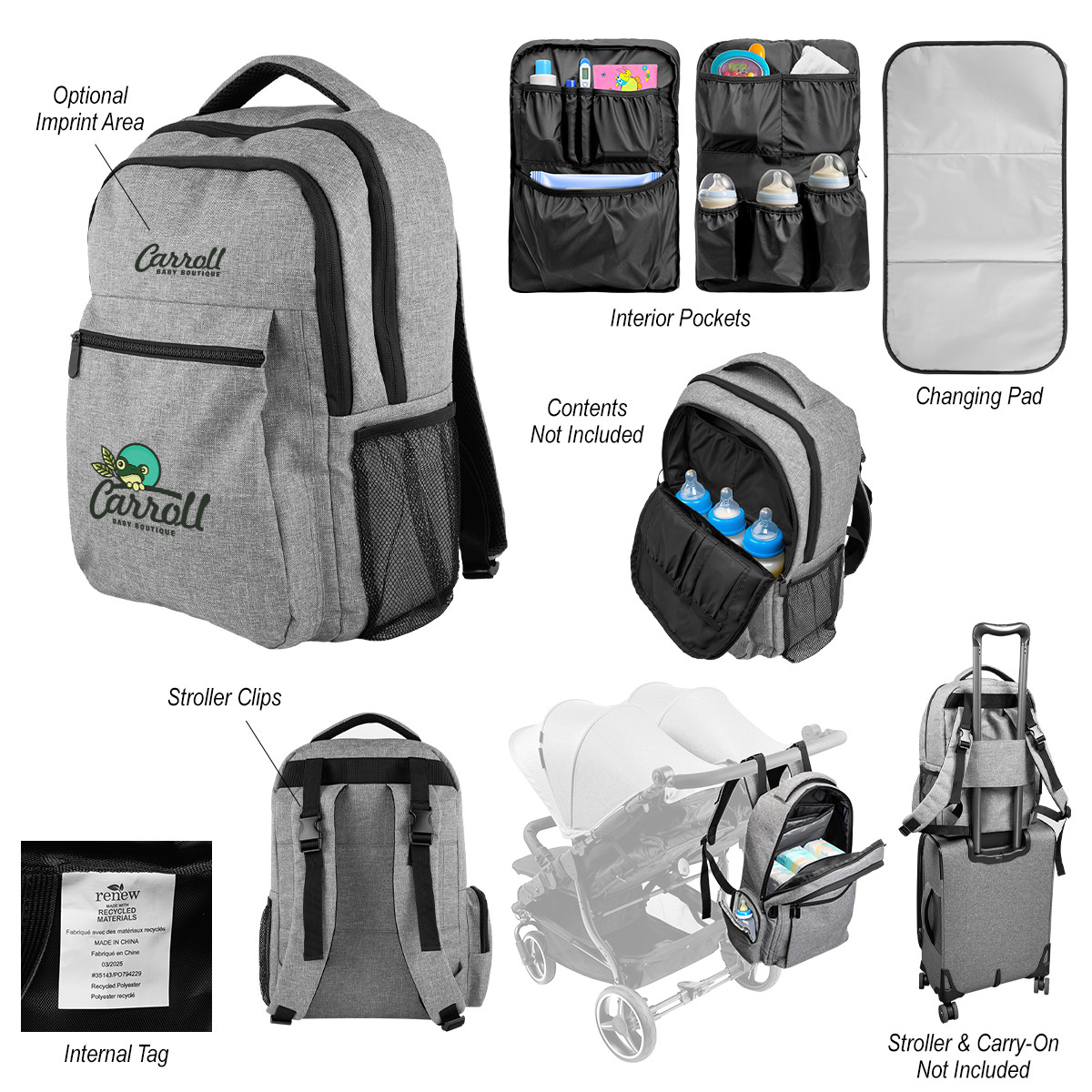 Milo rPET Diaper Backpack Product Image