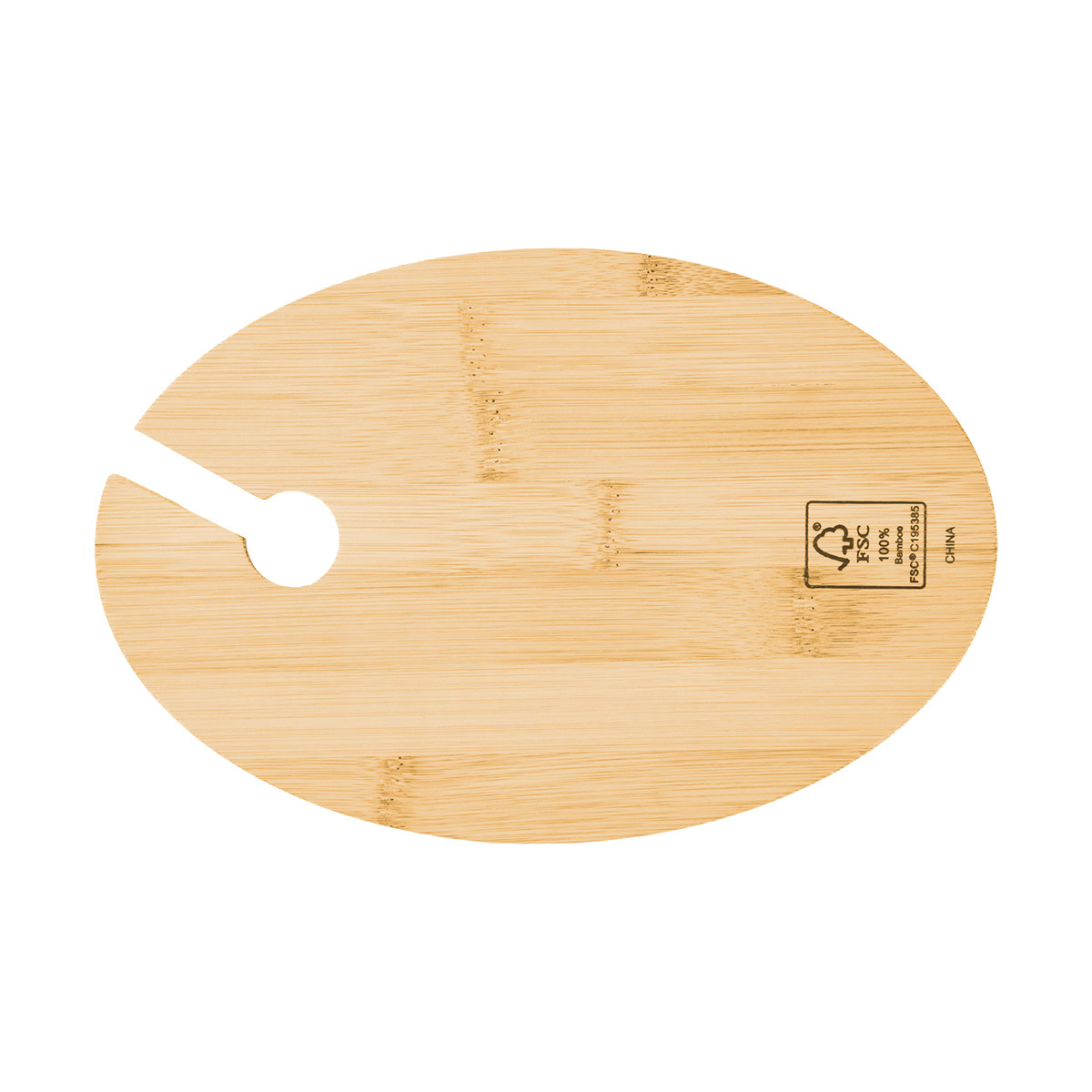 Wine & Dine Recessed Bamboo Tray With Wine Glass Holder Product Image