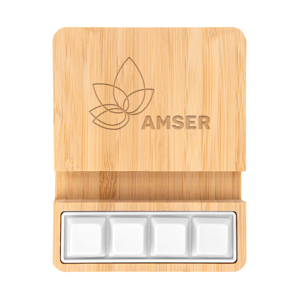 Bamboo Stress Relief Wireless Charger & Phone Stand Product Image