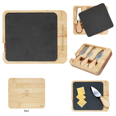 Slate & Bamboo Cheese Server Set Product Image