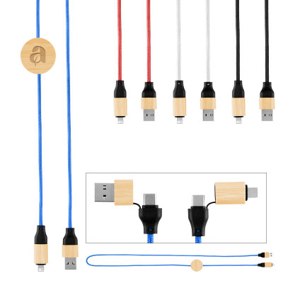 3' 60W Bamboo & rPET Fast Charging Cable Product Image