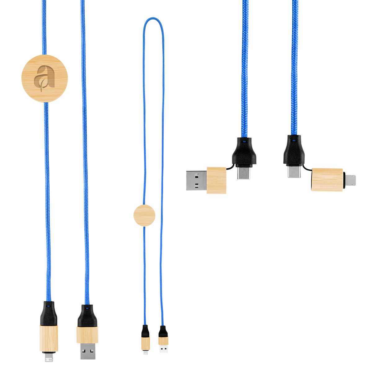 3' 60W Bamboo & rPET Fast Charging Cable Product Image