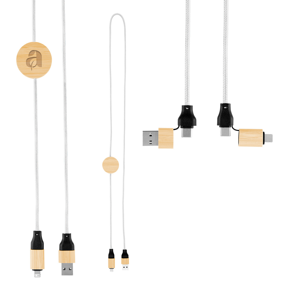 3' 60W Bamboo & rPET Fast Charging Cable Product Image