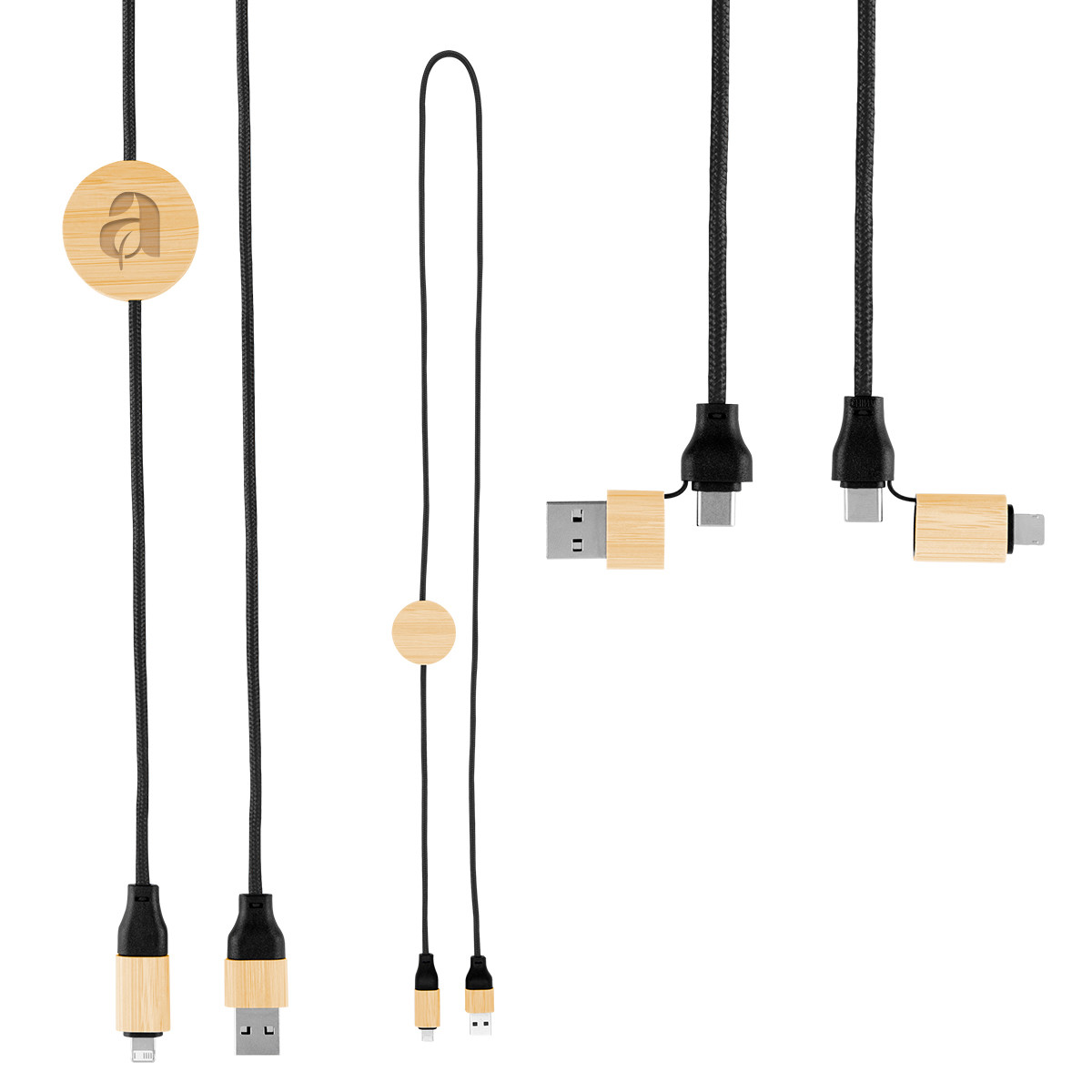 3' 60W Bamboo & rPET Fast Charging Cable Product Image
