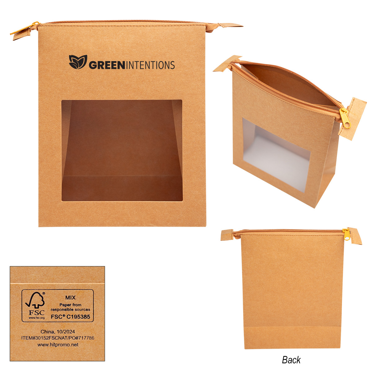 Kraft Paper Zippered Pouch Product Image