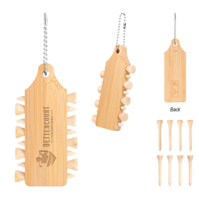 Bamboo Golf Tee Set Keychain Product Image