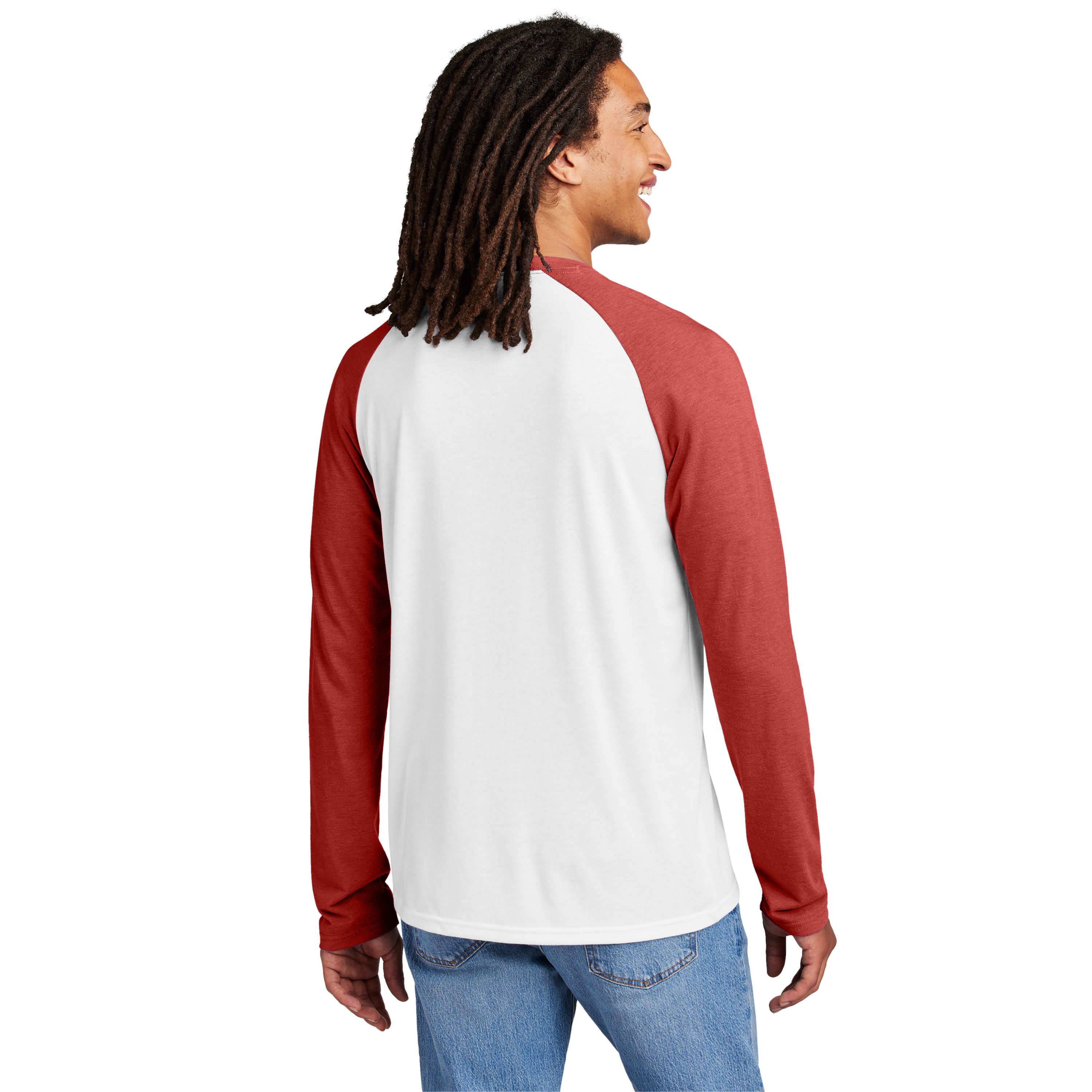 Allmade® Unisex Tri-Blend Long Sleeve Colorblock Raglan Product Image