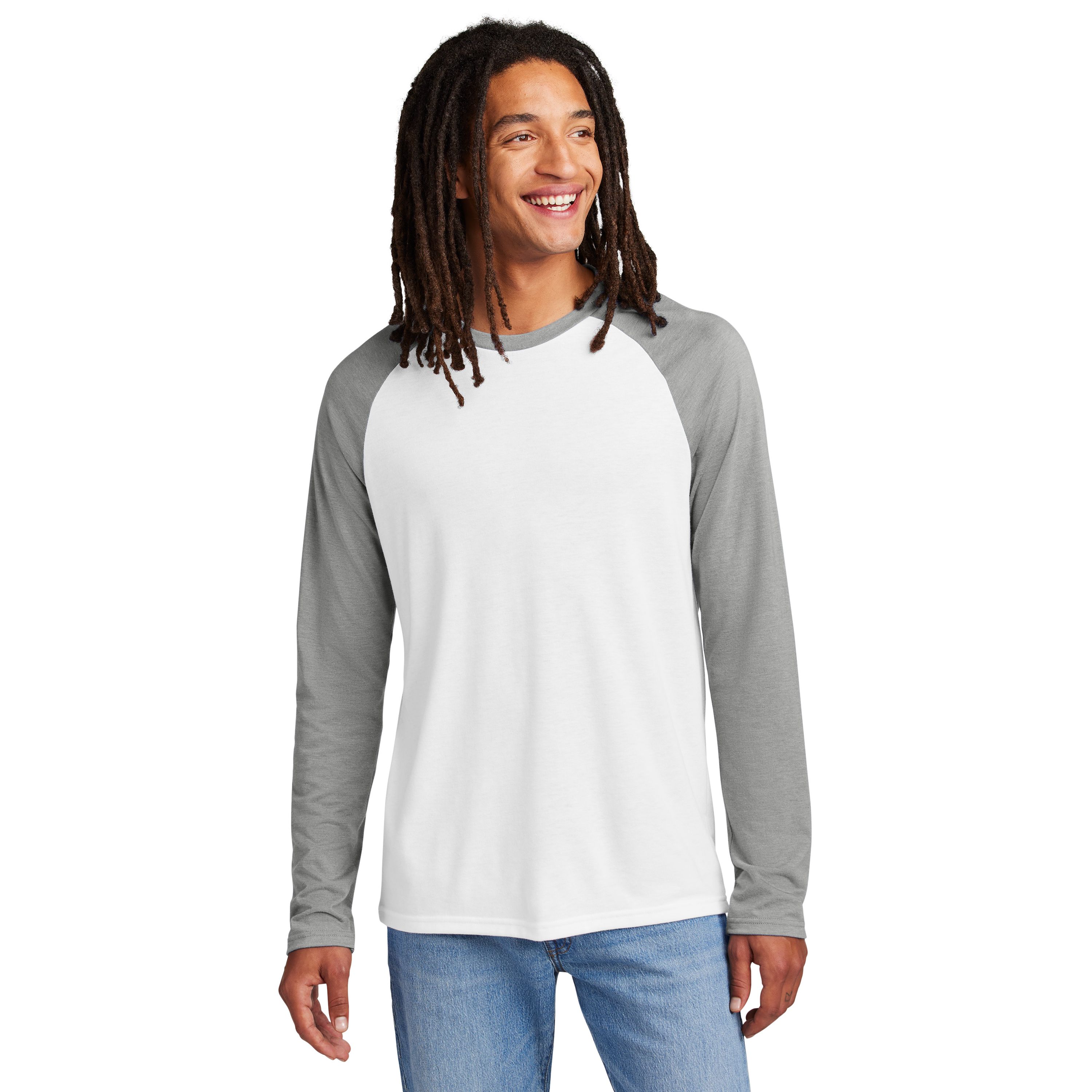 Allmade® Unisex Tri-Blend Long Sleeve Colorblock Raglan Product Image