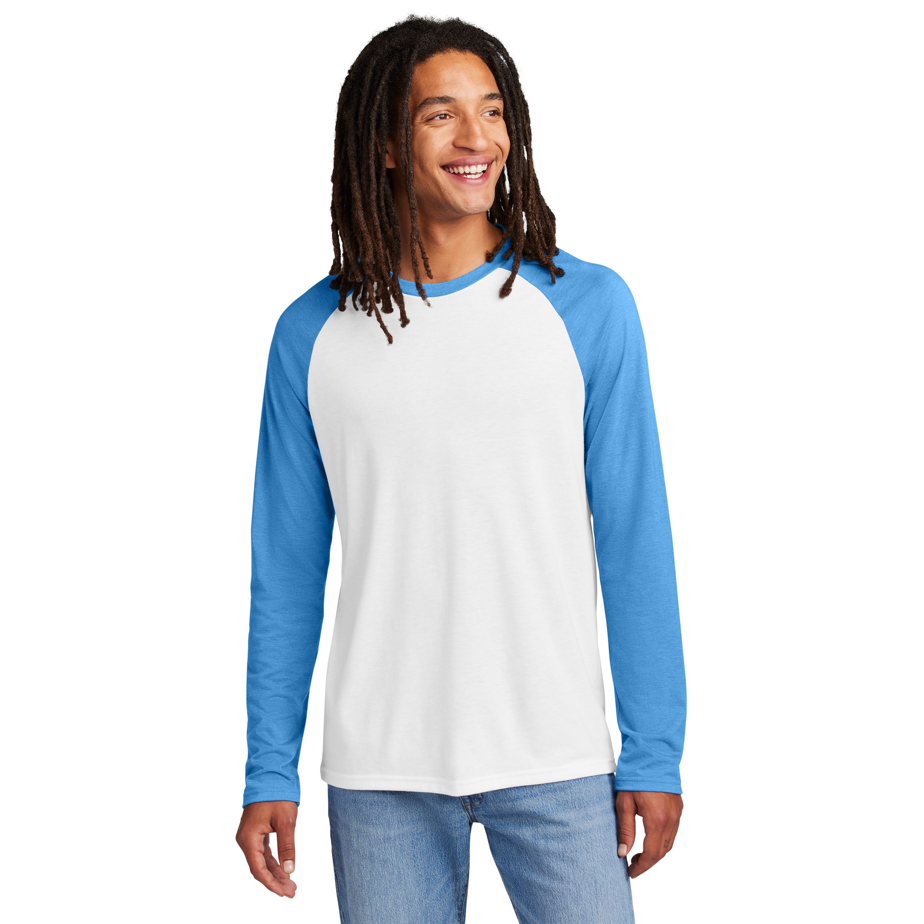 Allmade® Unisex Tri-Blend Long Sleeve Colorblock Raglan Product Image
