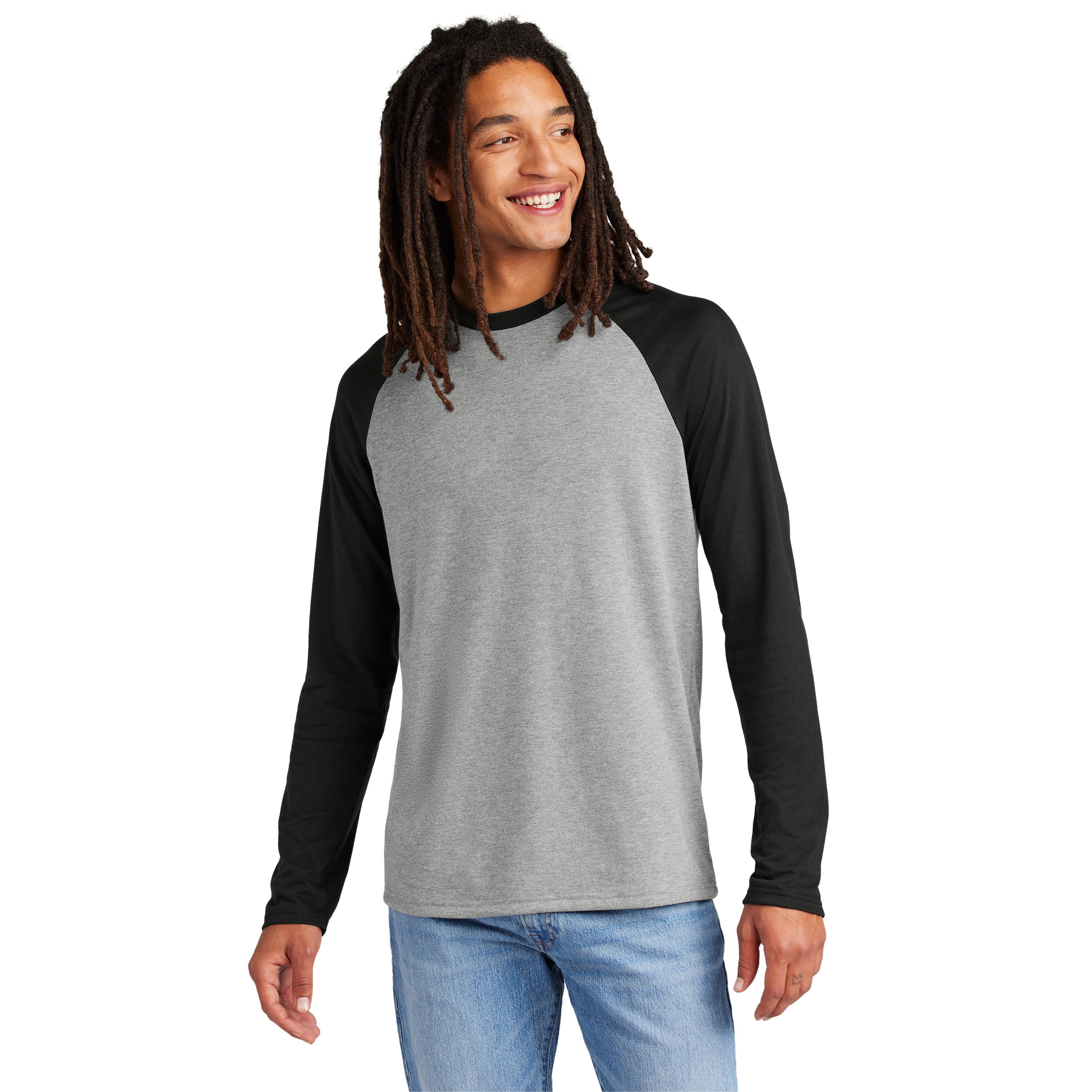 Allmade® Unisex Tri-Blend Long Sleeve Colorblock Raglan Product Image