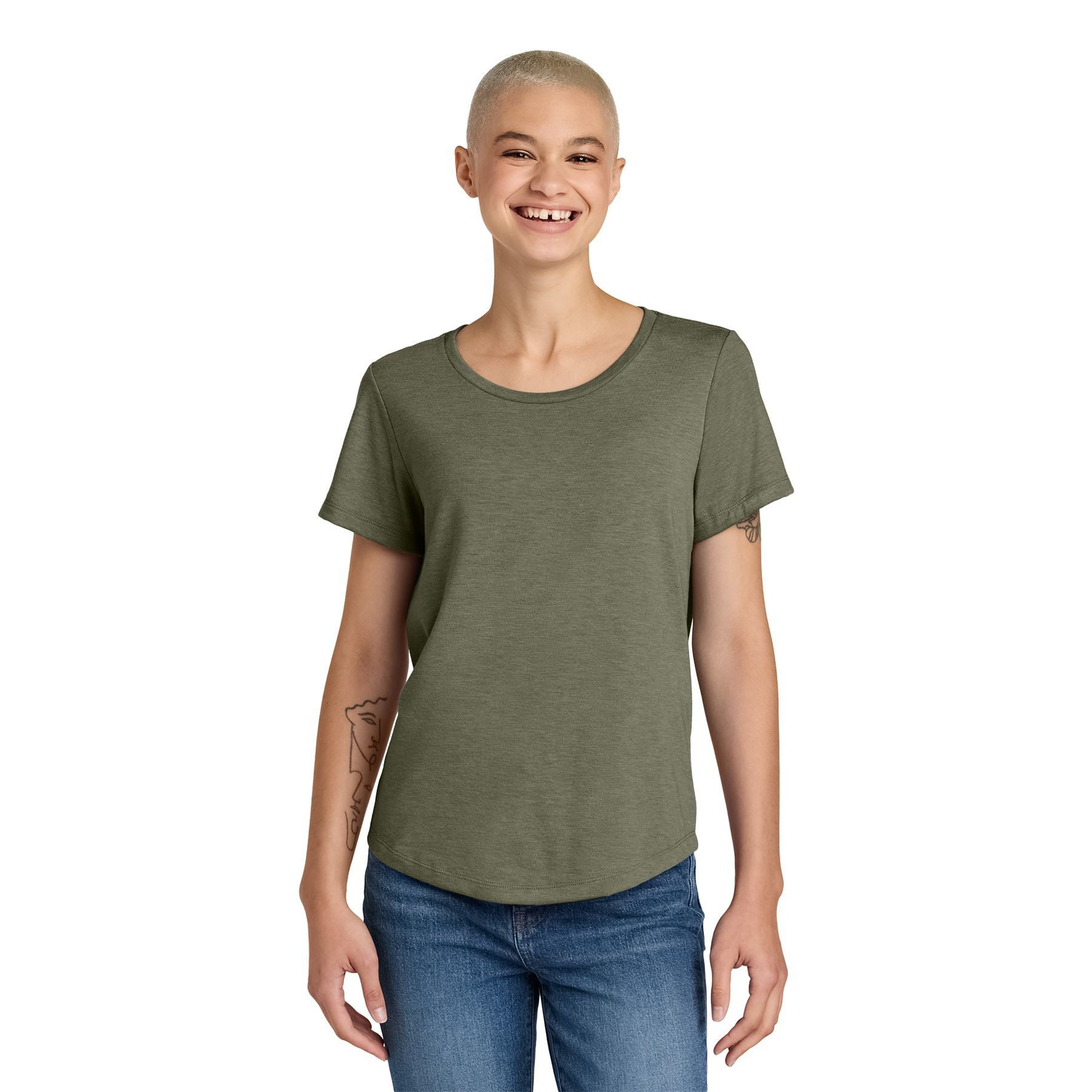 Allmade® Women’s Relaxed Tri-Blend Scoop Neck Tee Product Image