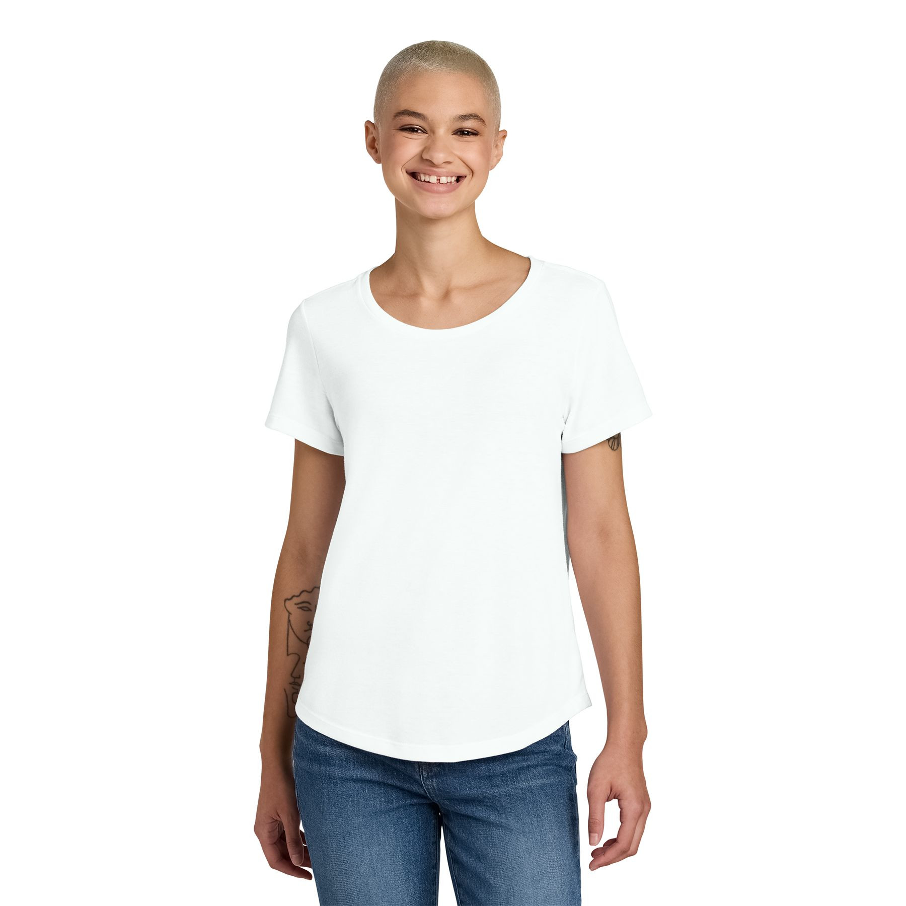 Allmade® Women’s Relaxed Tri-Blend Scoop Neck Tee Product Image