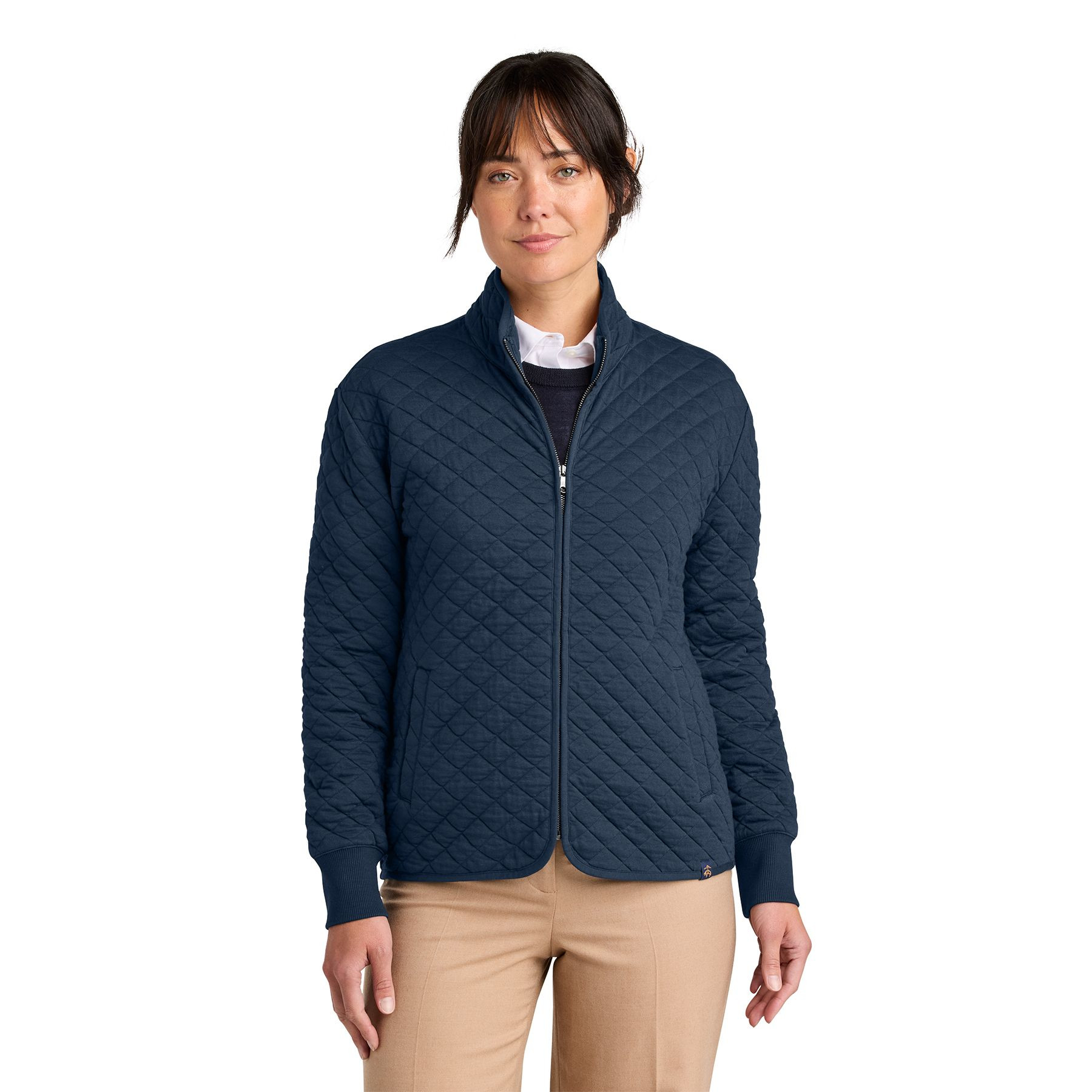 Brooks Brothers® Women’s Diamond Quilt Full-Zip Product Image