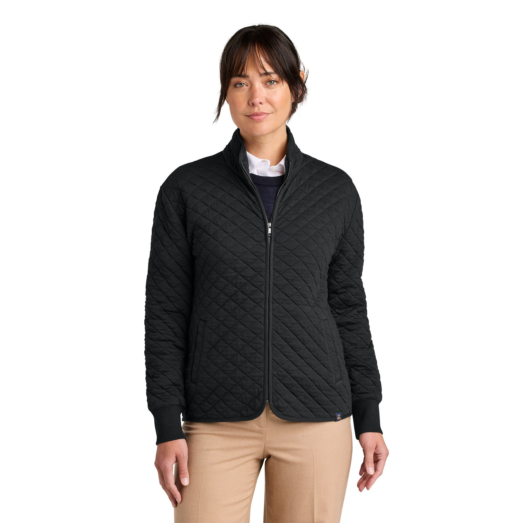 Brooks Brothers® Women’s Diamond Quilt Full-Zip Product Image