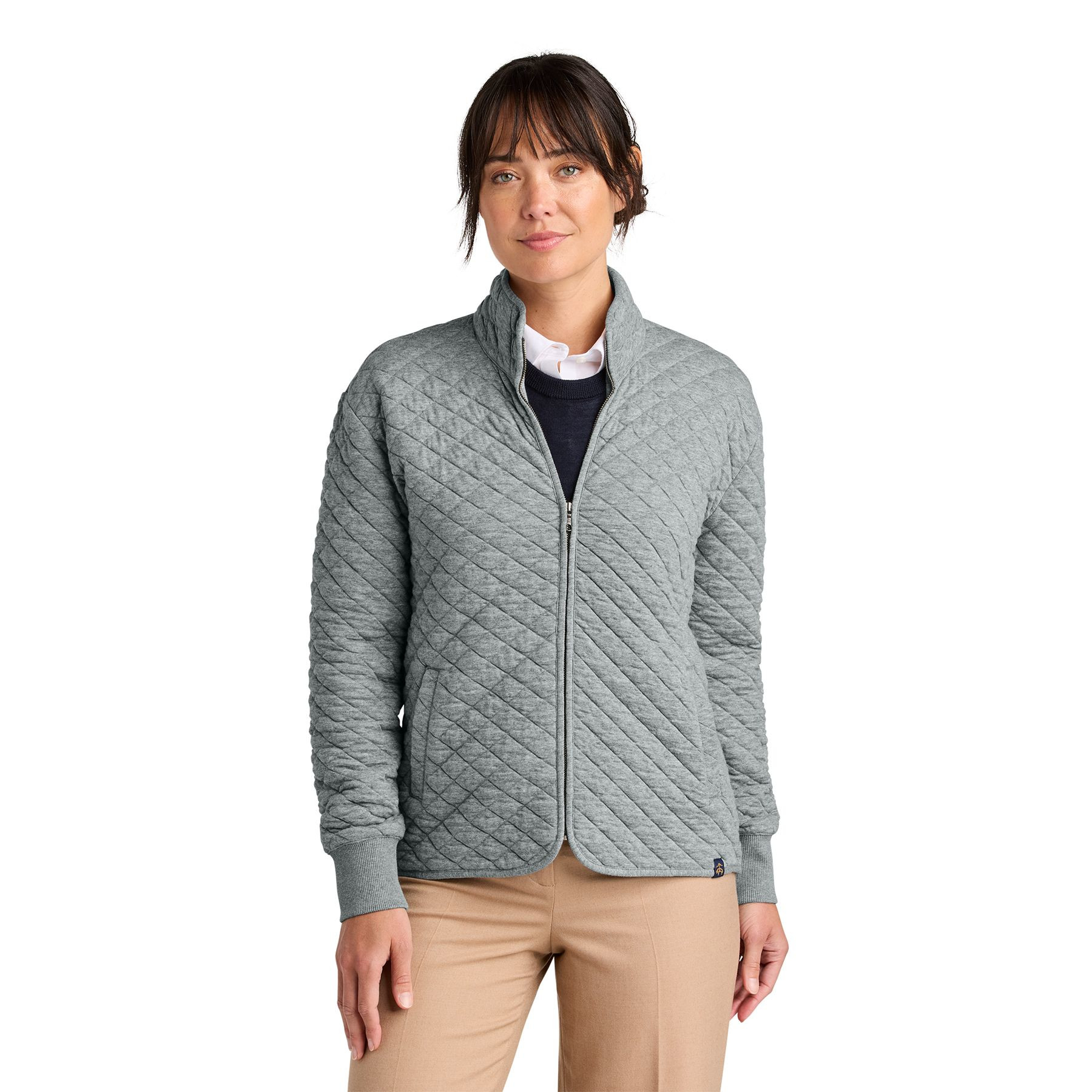 Brooks Brothers® Women’s Diamond Quilt Full-Zip Product Image