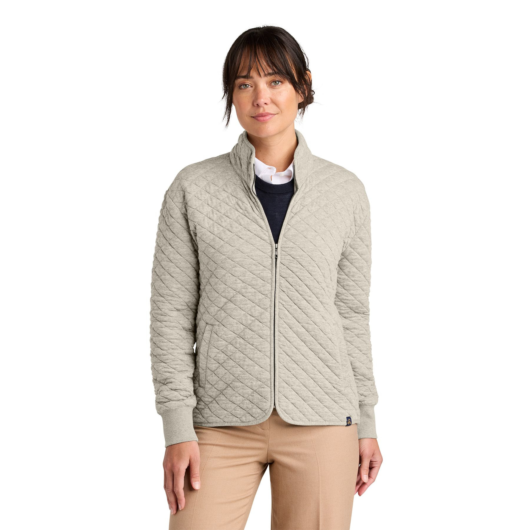 Brooks Brothers® Women’s Diamond Quilt Full-Zip Product Image