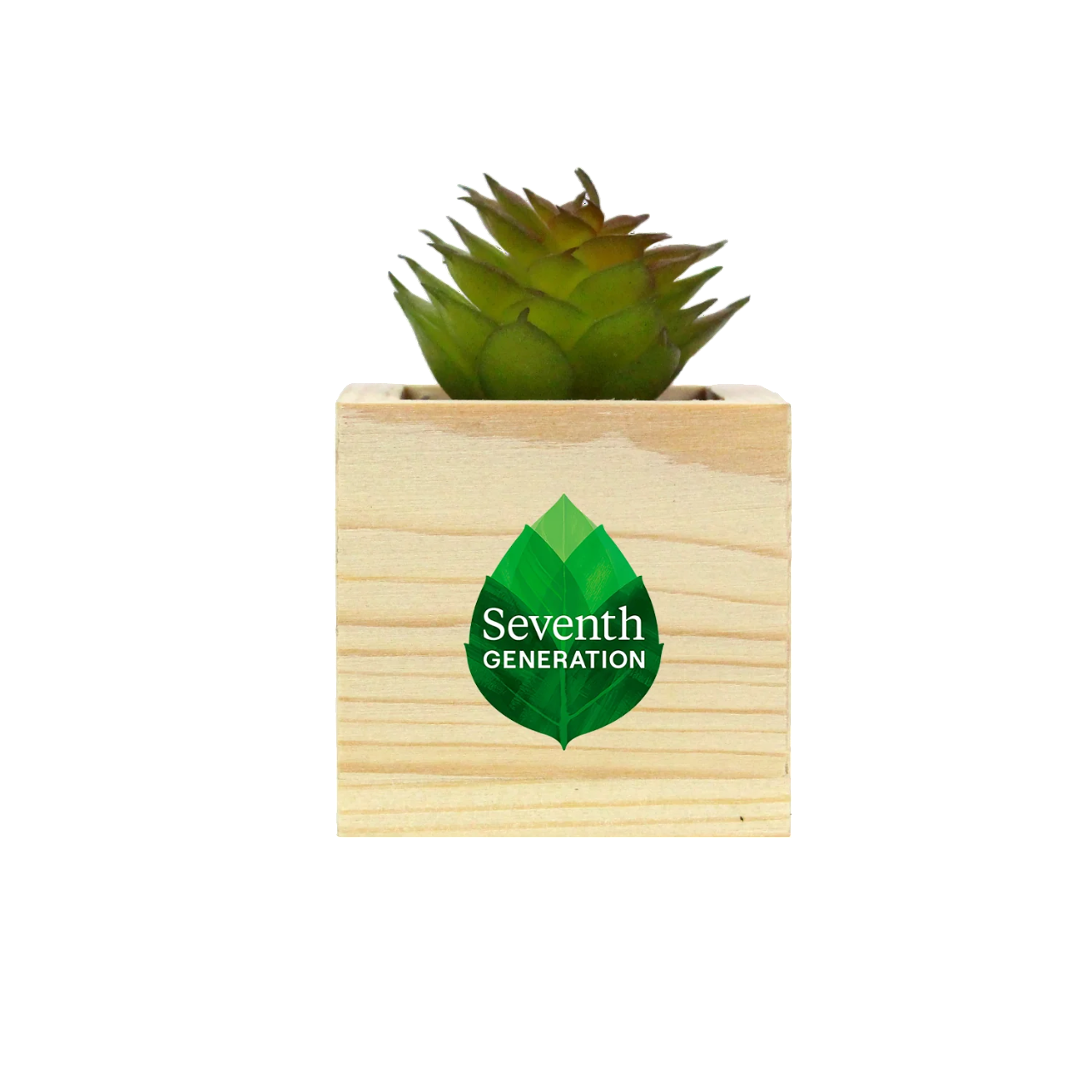 Wooden Planter with Artificial Succulent Product Image