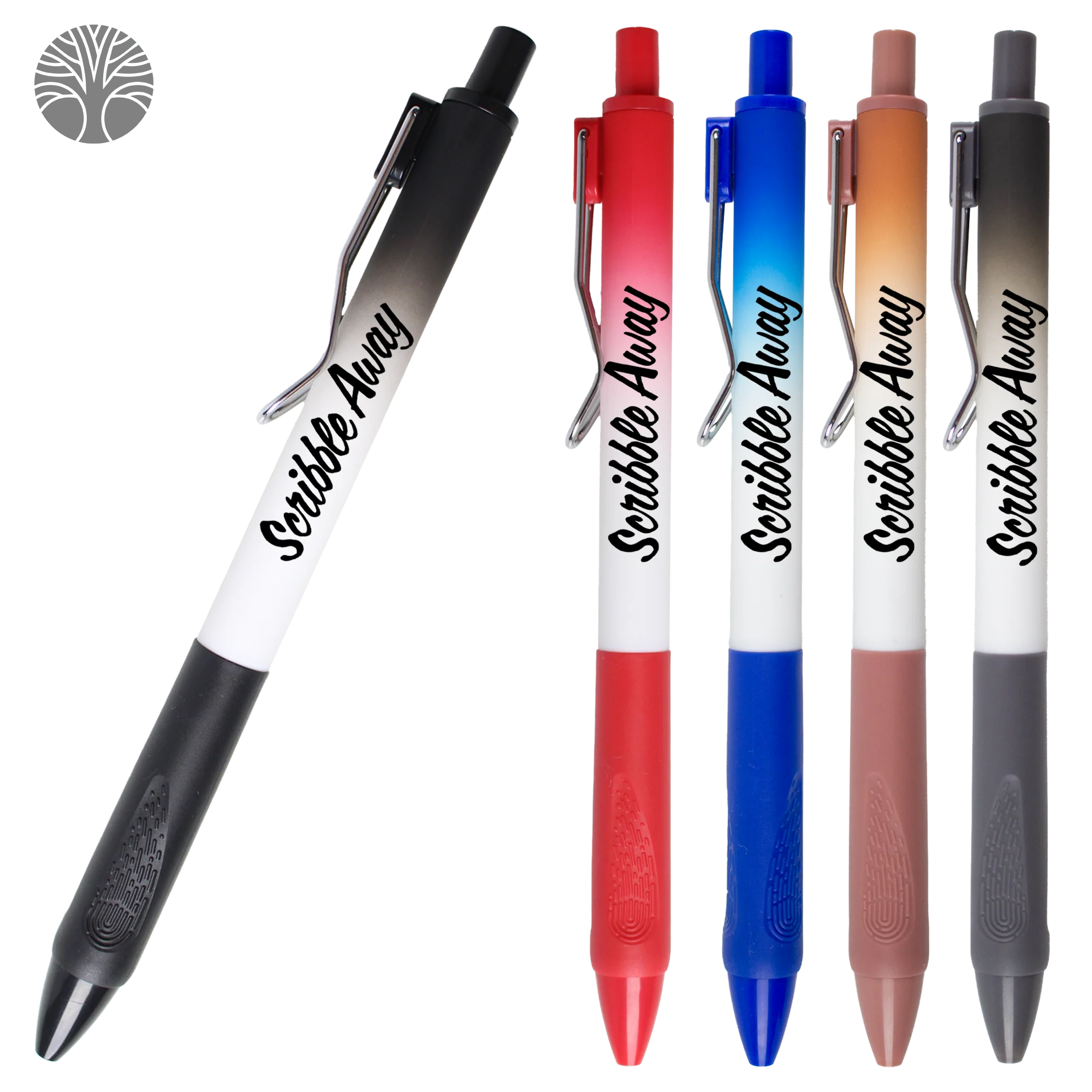 Recycled Ombre Pen with a Rubber Grip & Metal Clip Product Image