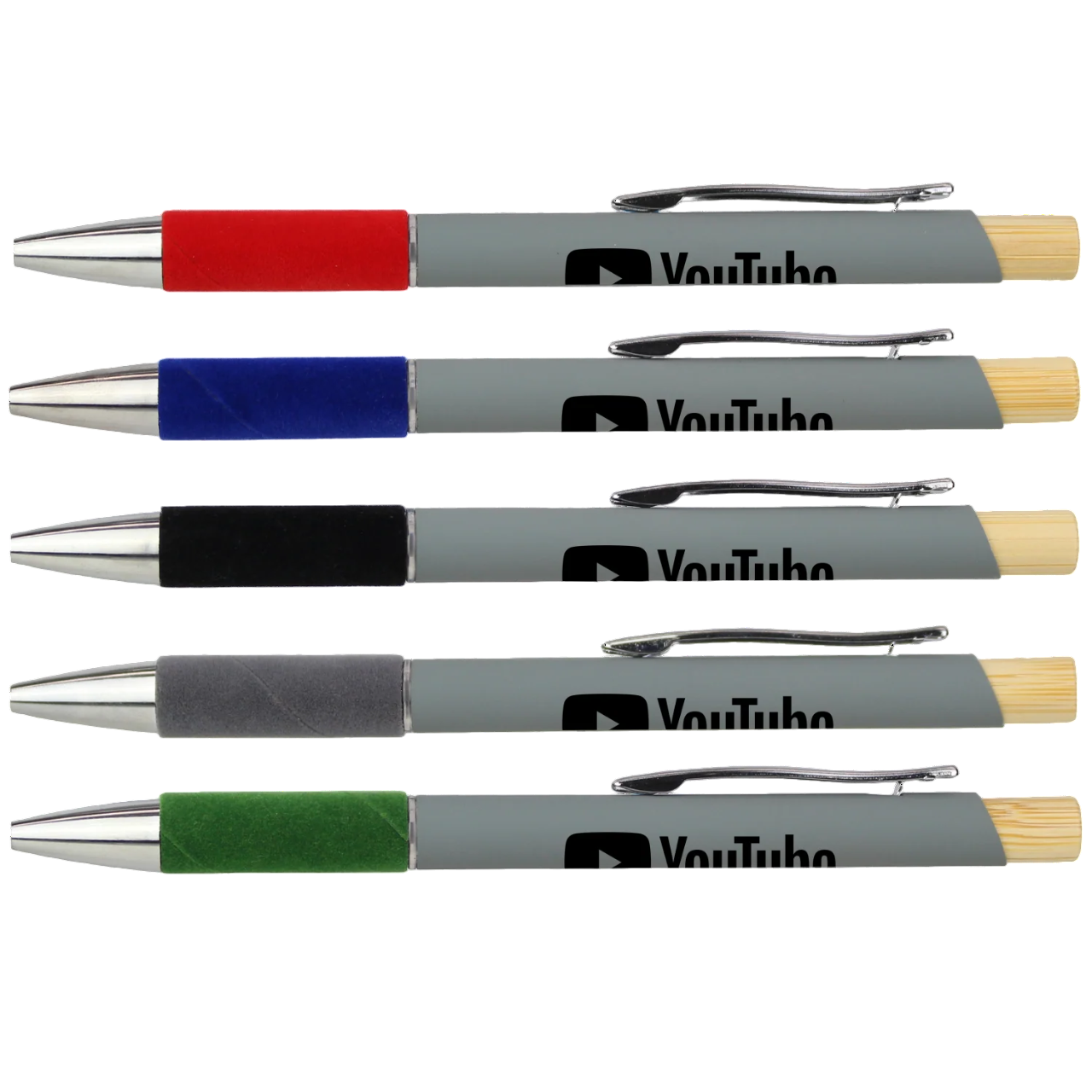 Recycled Aluminum Pen Featuring a Velvet Grip Product Image