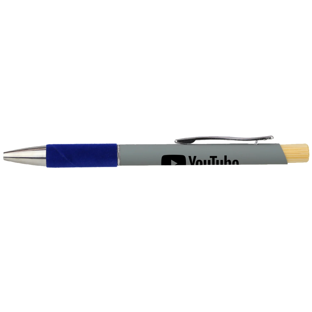 Recycled Aluminum Pen Featuring a Velvet Grip Product Image