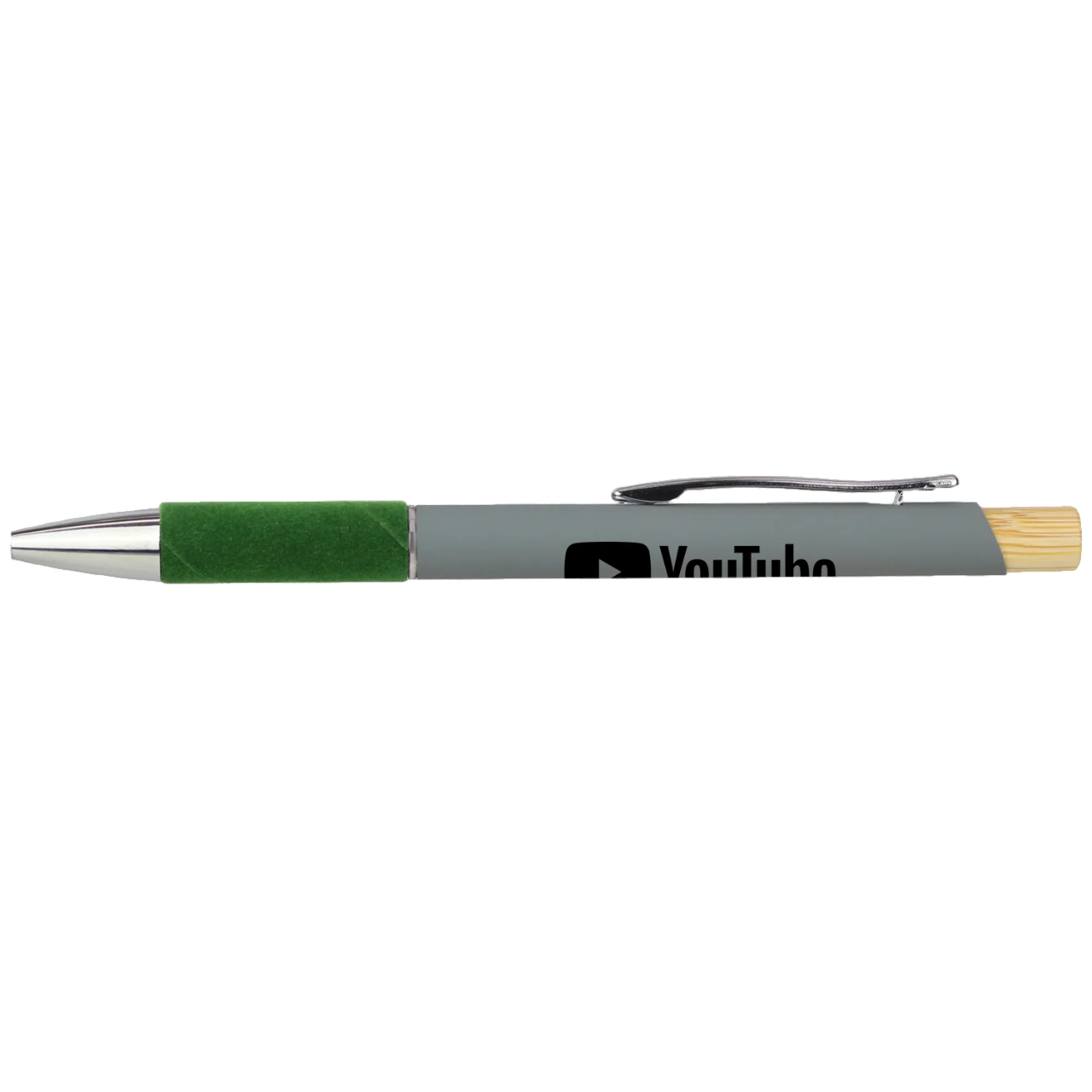Recycled Aluminum Pen Featuring a Velvet Grip Product Image