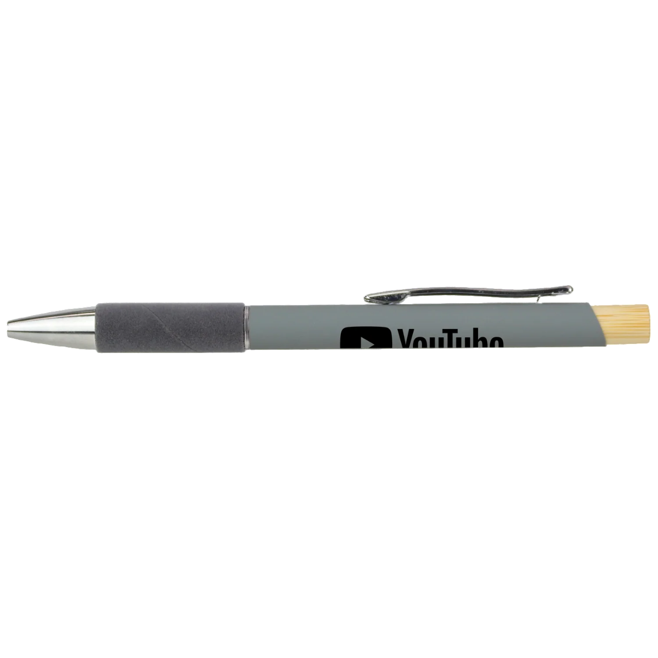 Recycled Aluminum Pen Featuring a Velvet Grip Product Image
