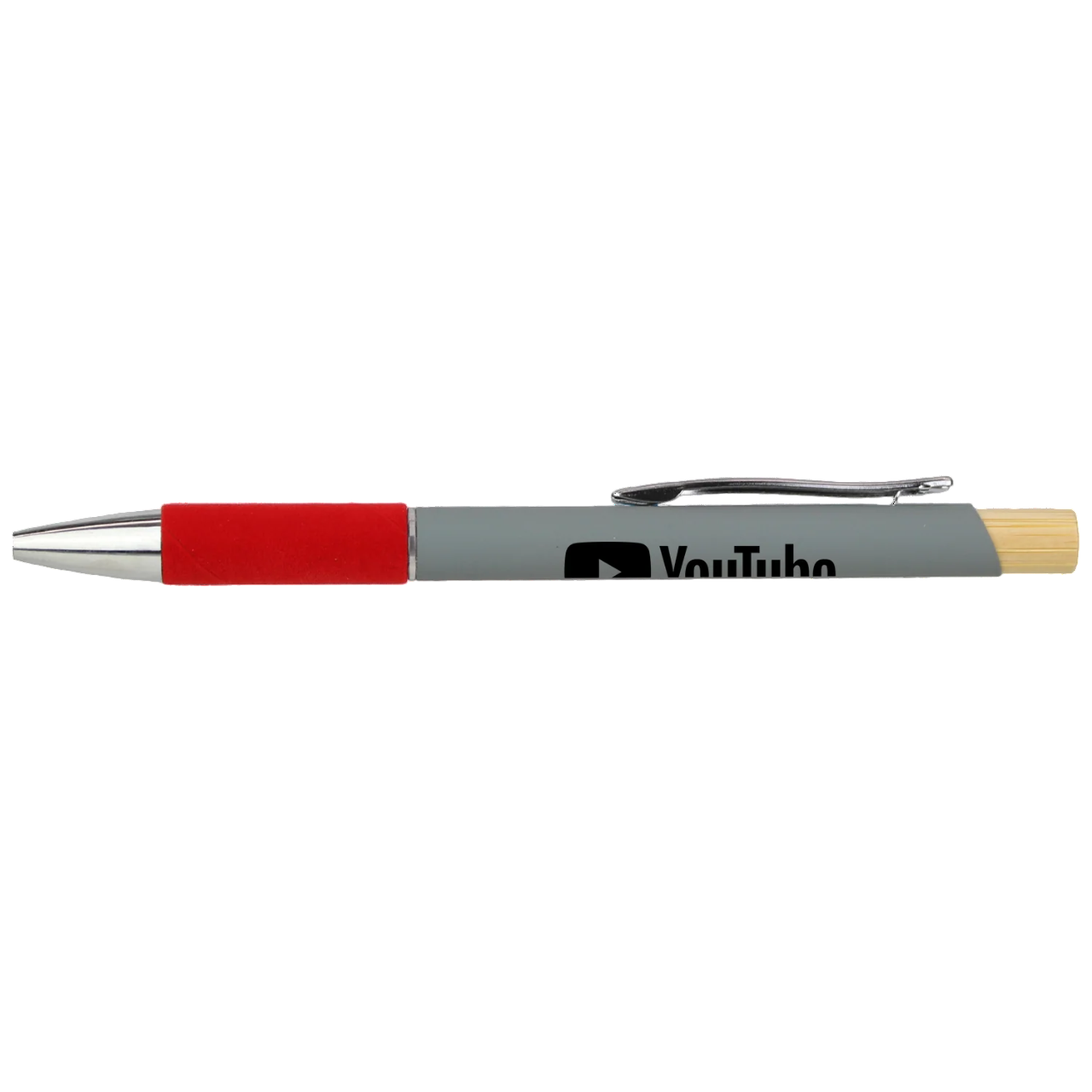 Recycled Aluminum Pen Featuring a Velvet Grip Product Image