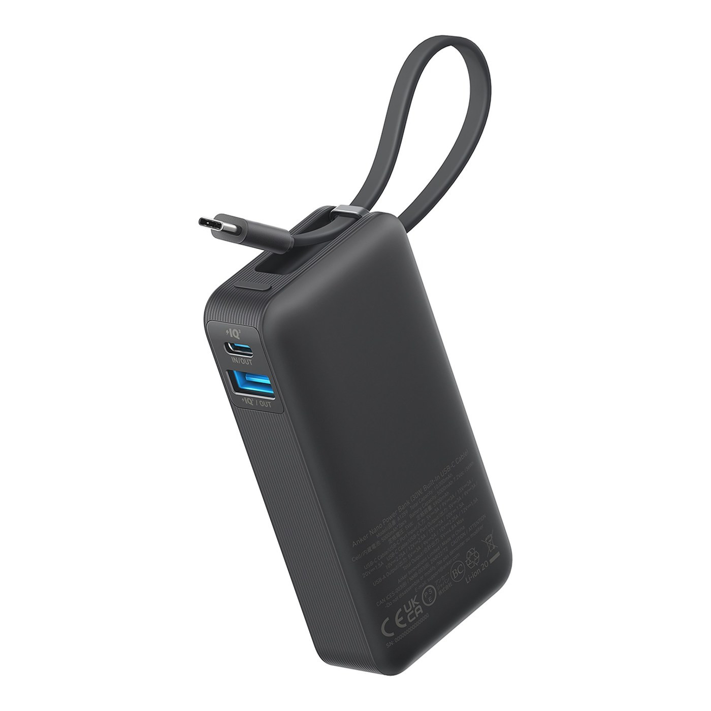 Anker® Nano Power Bank with 30W and Built-In USB-C Cable Product Image