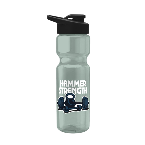 Tandem Recycled Transparent Bike Bottle w/Drink-thru Lid - 28oz. Product Image