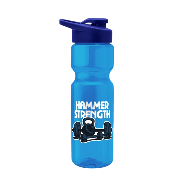 Tandem Recycled Transparent Bike Bottle w/Drink-thru Lid - 28oz. Product Image