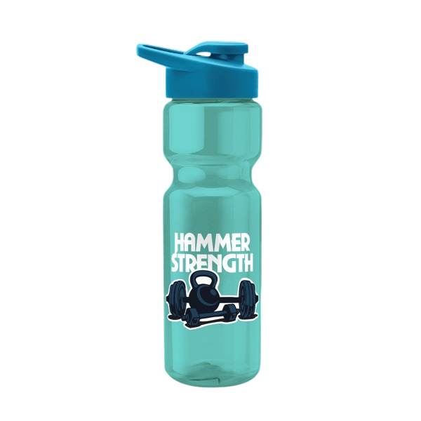 Tandem Recycled Transparent Bike Bottle w/Drink-thru Lid - 28oz. Product Image