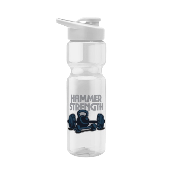 Tandem Recycled Transparent Bike Bottle w/Drink-thru Lid - 28oz. Product Image